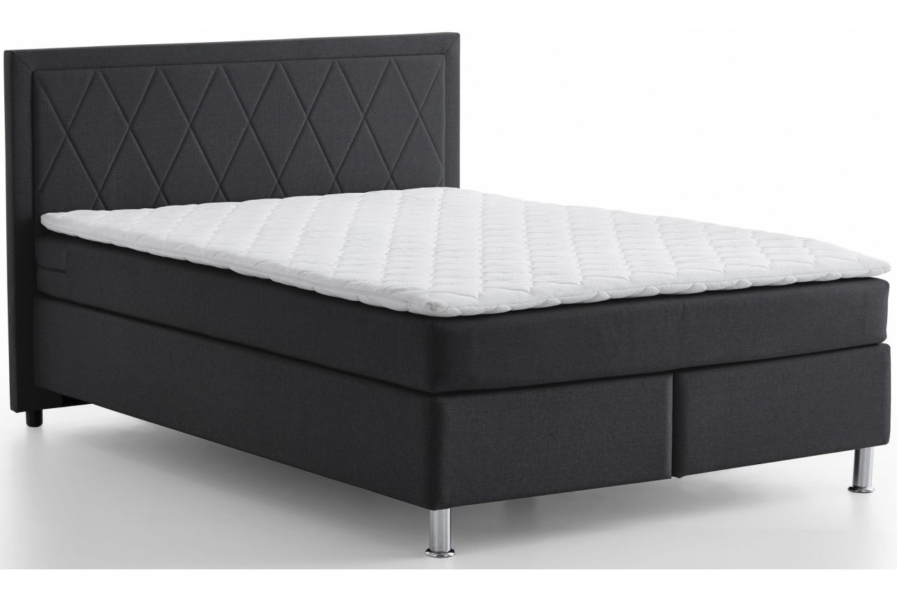 Bett Boxspringbett 140x200 cm anthrazit grau