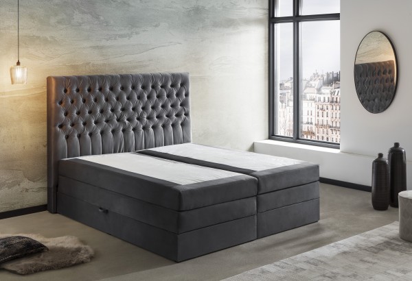 Boxspringbett Chesterfield 180x200cm mit Bettkasten
