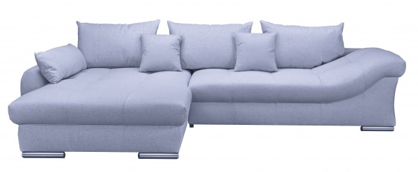 Wohnlandschaft Sofa Samtbezug grau Möbel Wurm