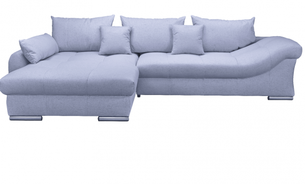 Wohnlandschaft Sofa Samtbezug wollig weich grau Möbel Wurm